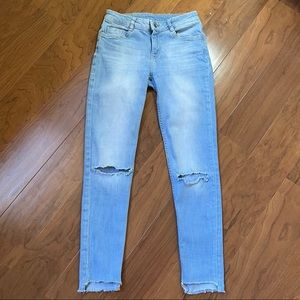 H&M divided blue skinny jeans 4